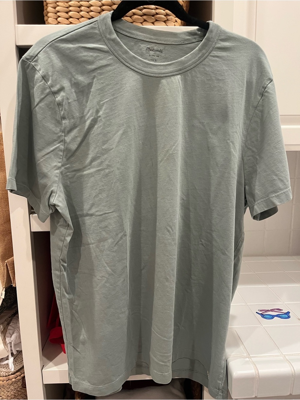 Madewell Men's Light Sage Crewneck Short Sleeve Tee